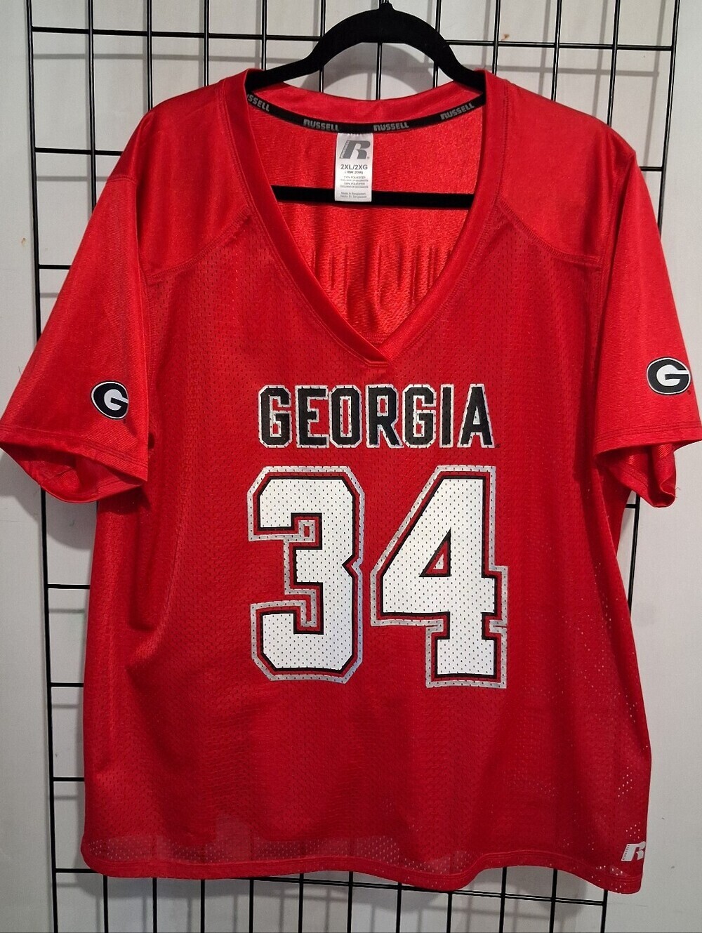 Womens Russell Georgia Bulldogs # 34 Jersey